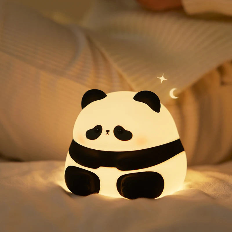 Cute Panda Night Light – Soft, Rechargeable & Timed