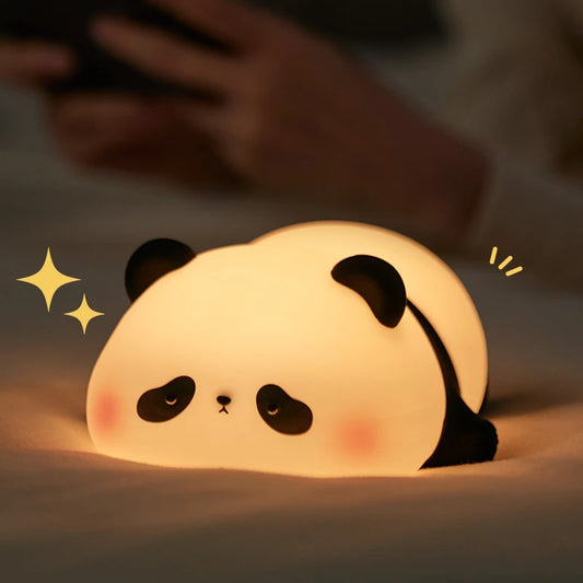 Cute Panda Night Light – Soft, Rechargeable & Timed